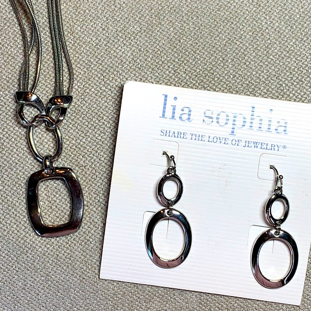Lia Sophia Necklace & Earrings Set